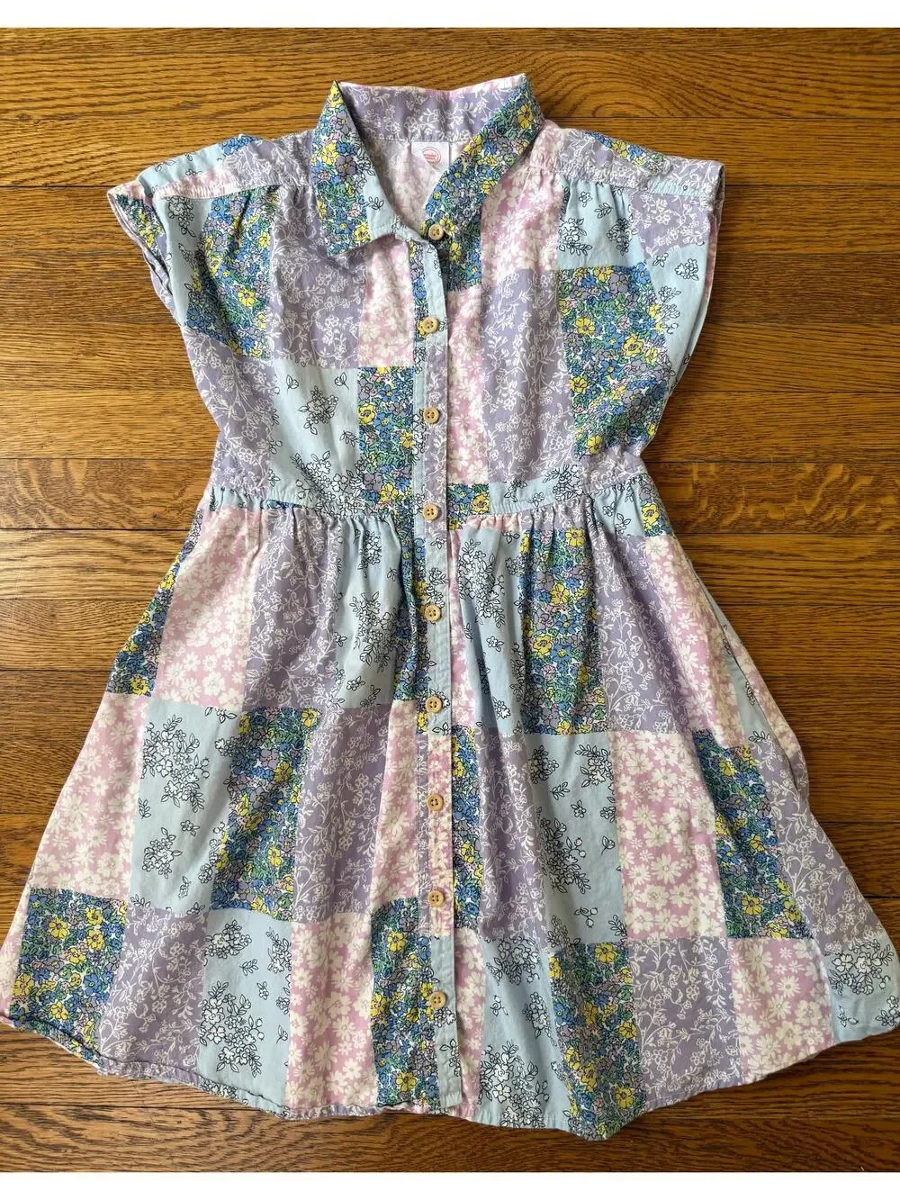 Wonder Nation Girls' Patchwork Floral Dress Size 7-8